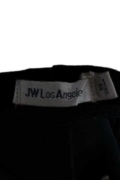JW Los Angeles Women Ankle Jeggings Black Floral Stretch Size XS