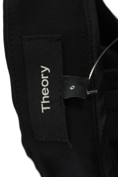 Theory Womens Ankle Dress Pants Black 30in Inseam Size 6