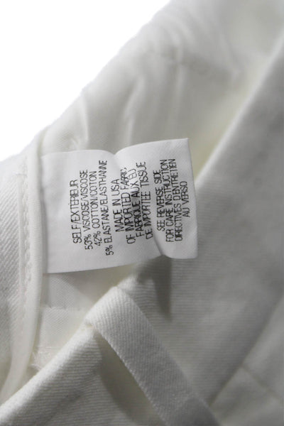 Theory Womens Ankle Dress Pants White Mid Rise 27in Inseam Size 6