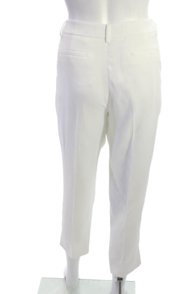 Karl Lagerfeld Women Ankle Dress Pants White 100% Polyester Size 6