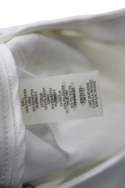 Karl Lagerfeld Women Ankle Dress Pants White 100% Polyester Size 6