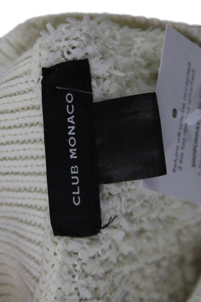 Club Monaco Womens Cropped Tank White Sleeveless Size S
