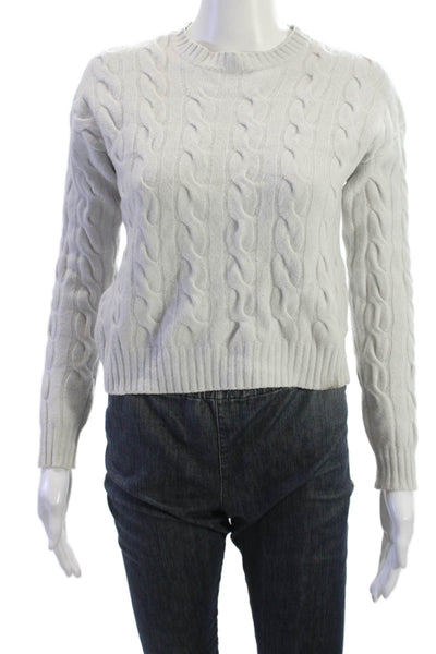 Babaton Womens Pullover Sweater Gray Merino Wool Crew Neck Size 2XS