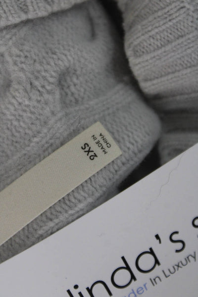 Babaton Womens Pullover Sweater Gray Merino Wool Crew Neck Size 2XS