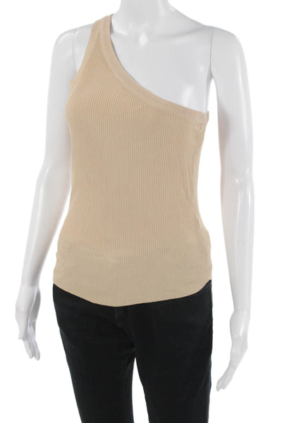 Zara Womens Basic Sleeveless Tank Beige Size L