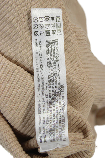 Zara Womens Basic Sleeveless Tank Beige Size L