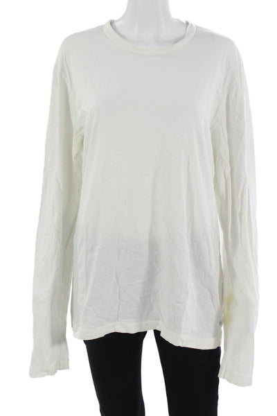 Standard James Perse Mens White Graphic Long Sleeve Crewneck Tee Size 3