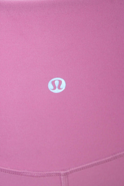 Lululemon Womens Cropped Capri Leggings Pink Nylon Lycra Size 2
