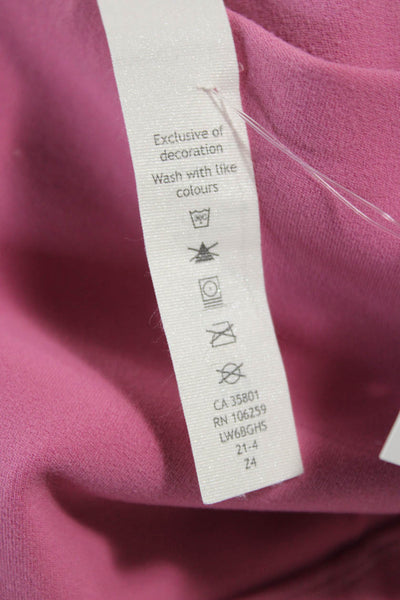 Lululemon Womens Cropped Capri Leggings Pink Nylon Lycra Size 2