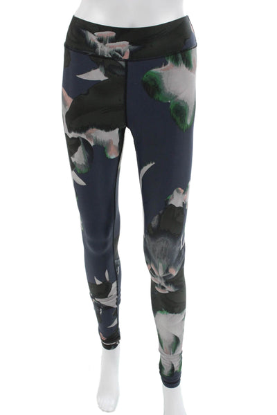 The Upside Women Ankle Floral Dark Blue Leggings Size 4