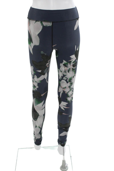 The Upside Women Ankle Floral Dark Blue Leggings Size 4
