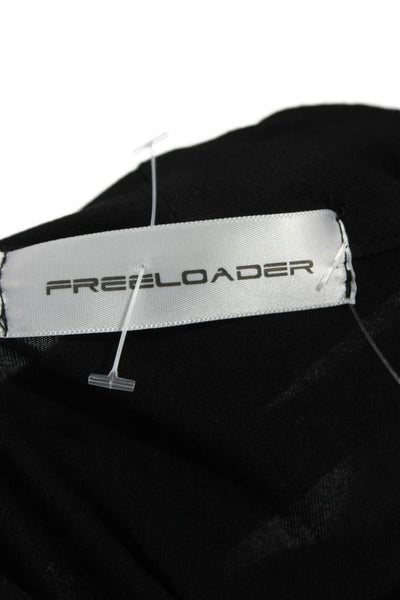 Freeloader Womens Jumpsuit Black Scoop Neck 3/4 Sleeve Cotton Blend Size M