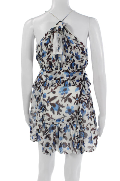 Thakoon Womens Silk Floral Mini Sundress White Hook & Eye Maternity Size 0