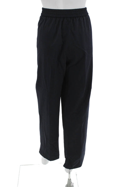 Stella McCartney Women Dress Pants Black Wool Hook & Eye Size 48