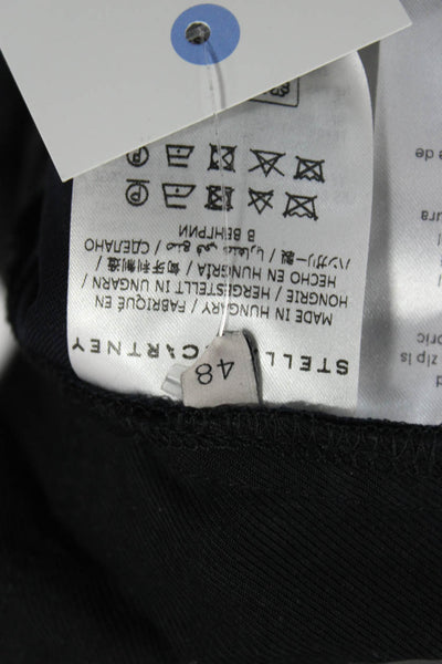 Stella McCartney Women Dress Pants Black Wool Hook & Eye Size 48
