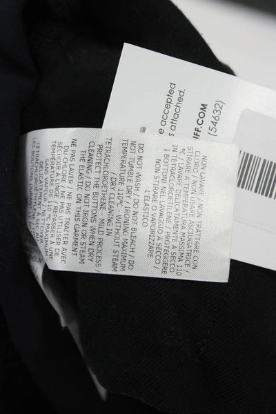 Stella McCartney Women Dress Pants Black Wool Hook & Eye Size 48