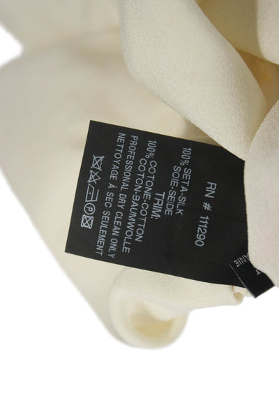 Derek Lam Women High Neck Sleeveless Beige Blouse Cotton Linen Size S