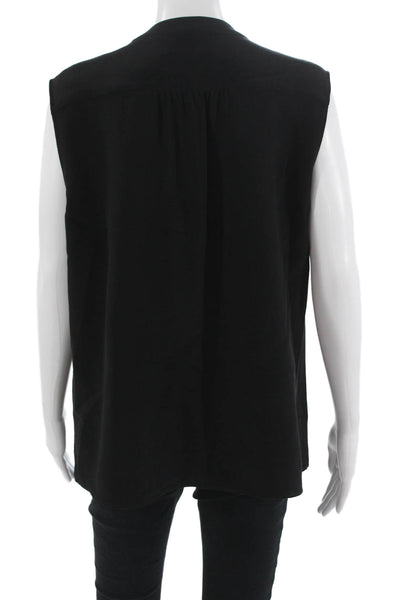 Derek Lam Women Black Silk Sleeveless Blouse Size S
