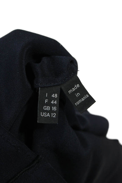 Derek Lam Women Sleeveless Dark Blue Polyester Blouse Designer Size 12