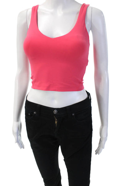 Lululemon Womens Stretch Knit V Neck Sports Bra Pink Size 2