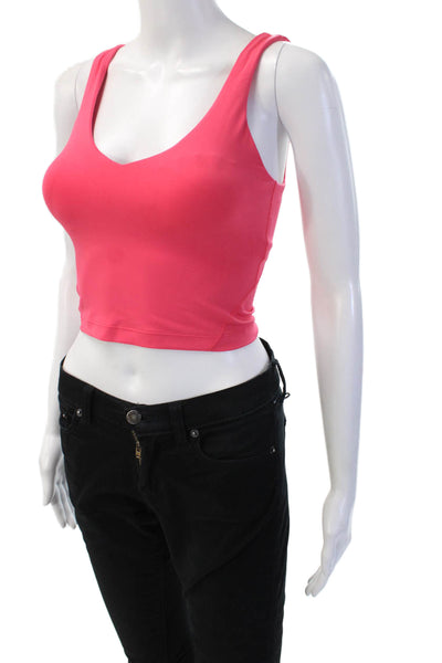Lululemon Womens Stretch Knit V Neck Sports Bra Pink Size 2