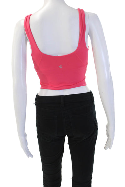 Lululemon Womens Stretch Knit V Neck Sports Bra Pink Size 2