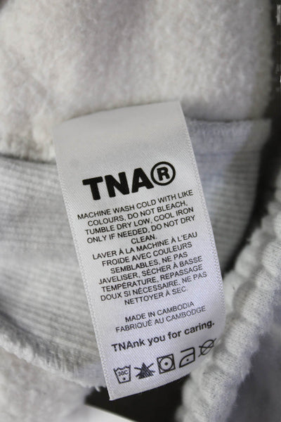 TNA Womens Jogger Sweatpants Gray Drawstring Cotton Blend Size 2XS