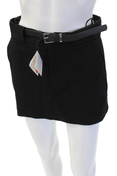 Zara Women Mini Pencil Skort Black Viscose Elastane Size XS