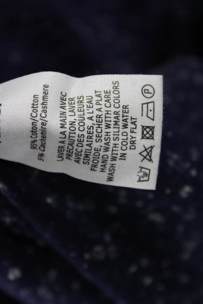 APC Womens Pullover Sweater Dark Blue Crew Neck Cotton Cashmere Size S