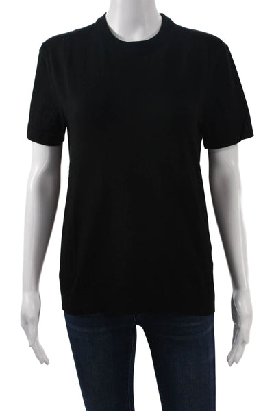 Theory Womens Black Crew Neck Short Sleeve T-Shirt Size XS