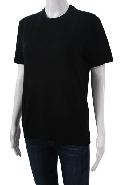 Theory Womens Black Crew Neck Short Sleeve T-Shirt Size XS
