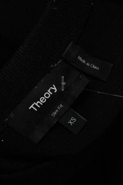 Theory Womens Black Crew Neck Short Sleeve T-Shirt Size XS
