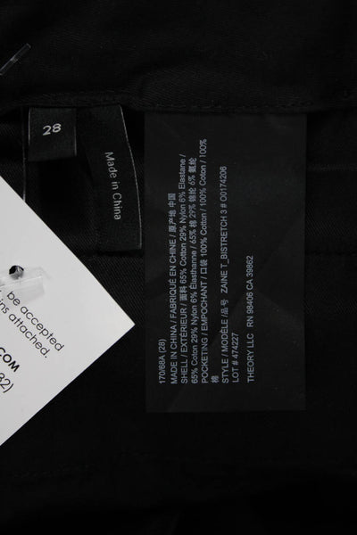Theory Mens Black Chino Dress Pants Size 28