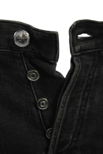 APC Mens Dark Gray Straight Jeans Mid Rise Button Fly 30in Inseam Size 28