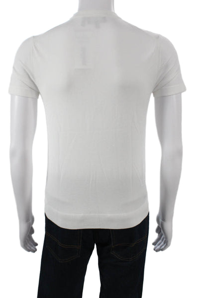Theory Mens White Crew Neck Short Sleeve T-Shirt Solid Designer Size XS