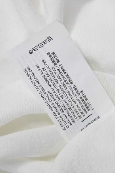 Theory Mens White Crew Neck Short Sleeve T-Shirt Solid Designer Size XS