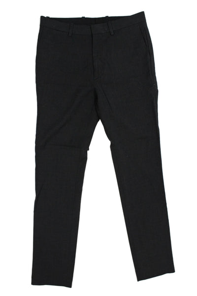 Theory Mens Dress Pants Black Wool Stretch Hook & Eye Size 28