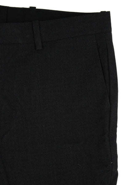 Theory Mens Dress Pants Black Wool Stretch Hook & Eye Size 28