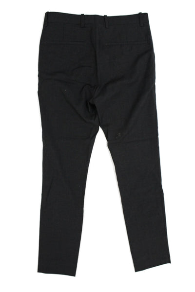 Theory Mens Dress Pants Black Wool Stretch Hook & Eye Size 28