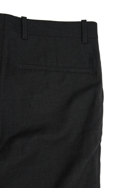 Theory Mens Dress Pants Black Wool Stretch Hook & Eye Size 28