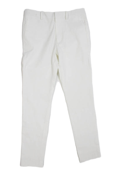 Theory Mens White Dress Pants Cotton Nylon Elastane Size 28