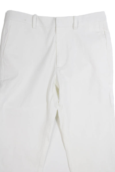 Theory Mens White Dress Pants Cotton Nylon Elastane Size 28