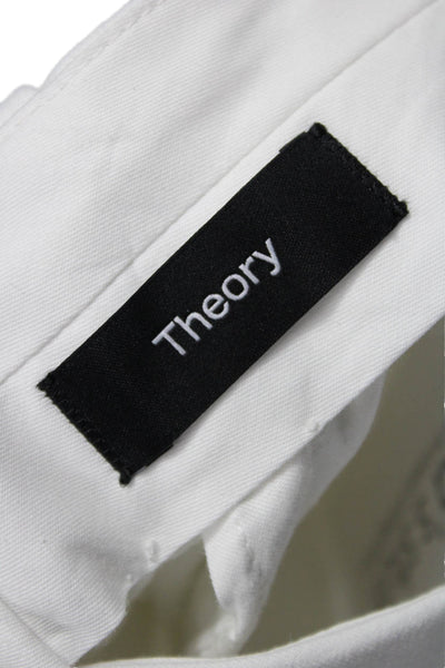Theory Mens White Dress Pants Cotton Nylon Elastane Size 28