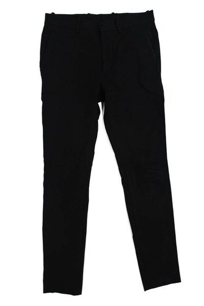 Theory Mens Dress Pants Black Cotton Blend Hook And Eye 29in Inseam Size 28