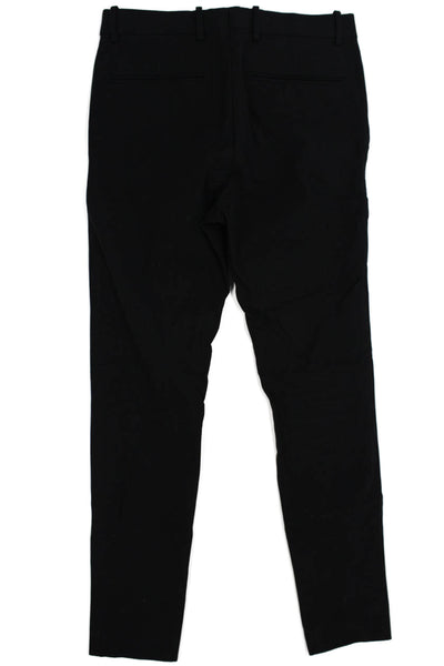 Theory Mens Dress Pants Black Cotton Blend Hook And Eye 29in Inseam Size 28