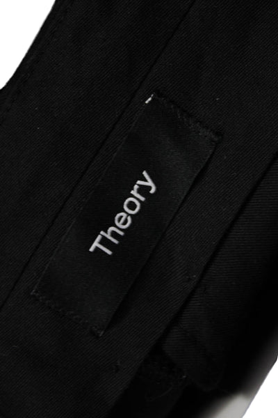 Theory Mens Dress Pants Black Cotton Blend Hook And Eye 29in Inseam Size 28