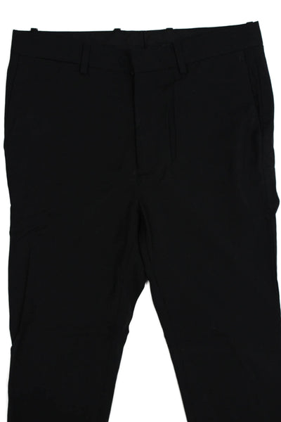 Theory Mens Dress Pants Black Wool Hook Eye Size 28