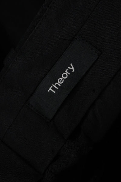 Theory Mens Dress Pants Black Wool Hook Eye Size 28