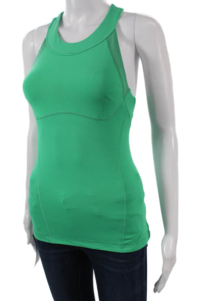 Lululemon Women Green High Neck Sleeveless Tank Nylon Blend Size 4