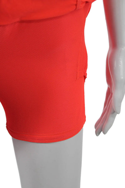 Athleta Women Orange Skort Short Solid Polyester Spandex Size S